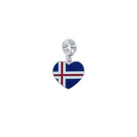 Berloque-Bandeira-da-Islandia-de-Prata-Moments